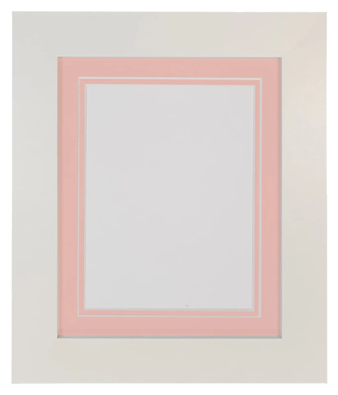 Metro White Photo Picture Poster Frame with Double Pink Mount 30 x 24 inch for Image Size A2
