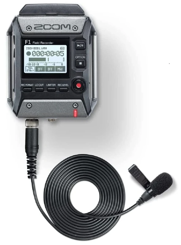 Zoom - F1-LP - 2 Track Field Recorder + Lavalier Microphone