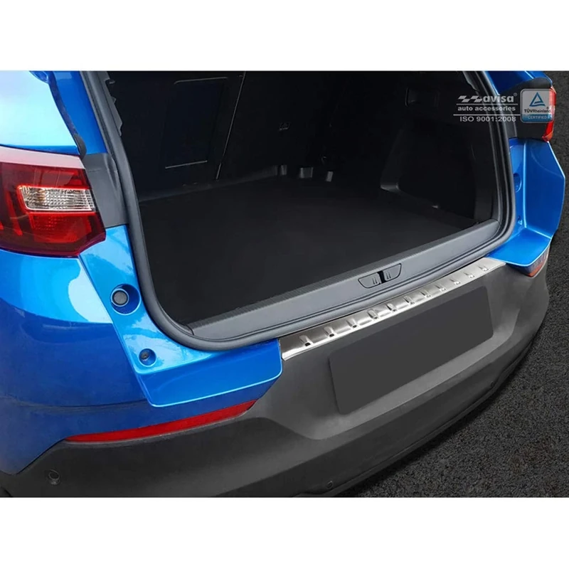 Autostyle 2/35184 Stainless Steel Rear Bumper Protector Grandland X 2017-'Ribs' Silver