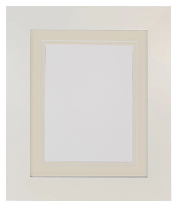 Metro White Photo Picture Poster Frame with Double Light Grey Mount 50 x 70 cm for Image Size A2