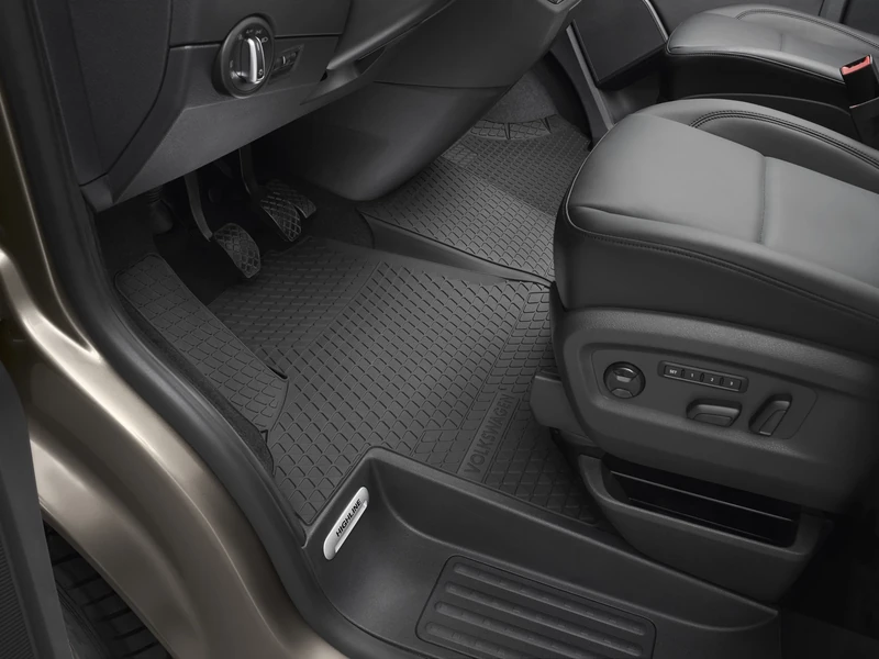 Volkswagen 7H1061500C82V All Weather Front Floor Mat, Titanium Black