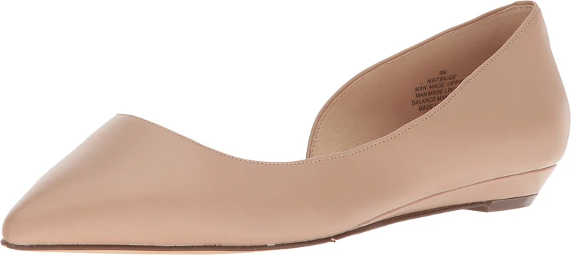 NINE WEST Women's SAIGE3 Ballet Flat, Light Natural Synthetic, 3 UK - Image 1