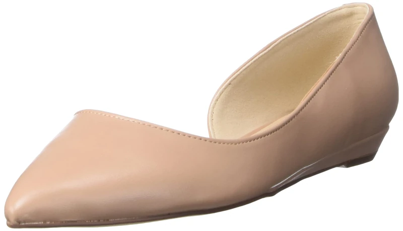 NINE WEST Women's SAIGE3 Ballet Flat, Light Natural Synthetic, 5 UK