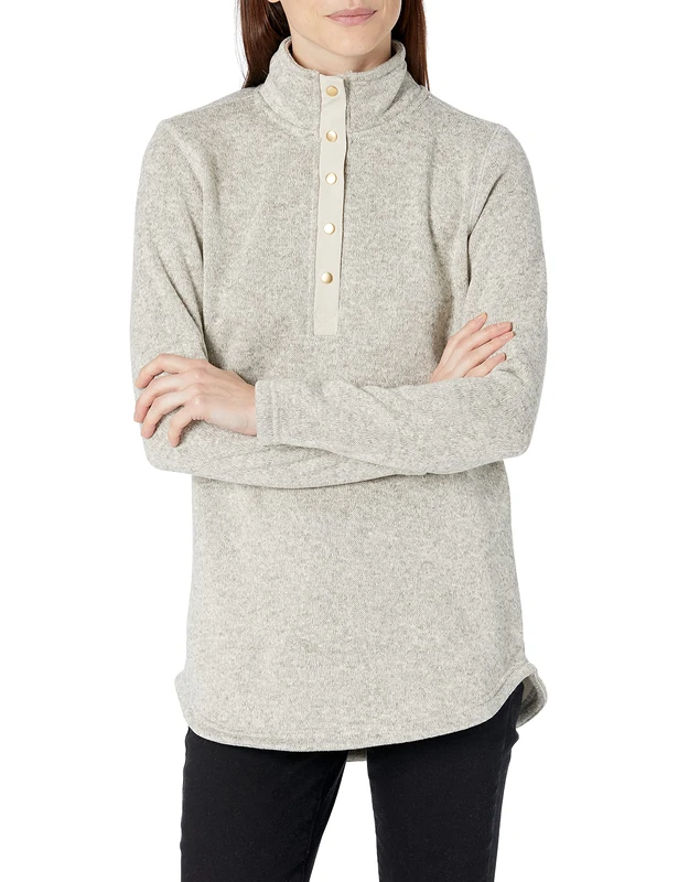 Charles River Apparel Women's Hingham Tunic Pullover Sweater, Oatmeal Heather, X-Small
