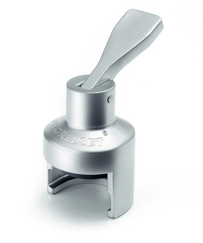 Le Creuset Metal Crown Sparkling Wine Stopper, Model SW-101, Perfect for Champagne, Satin Chrome, 59989013000625