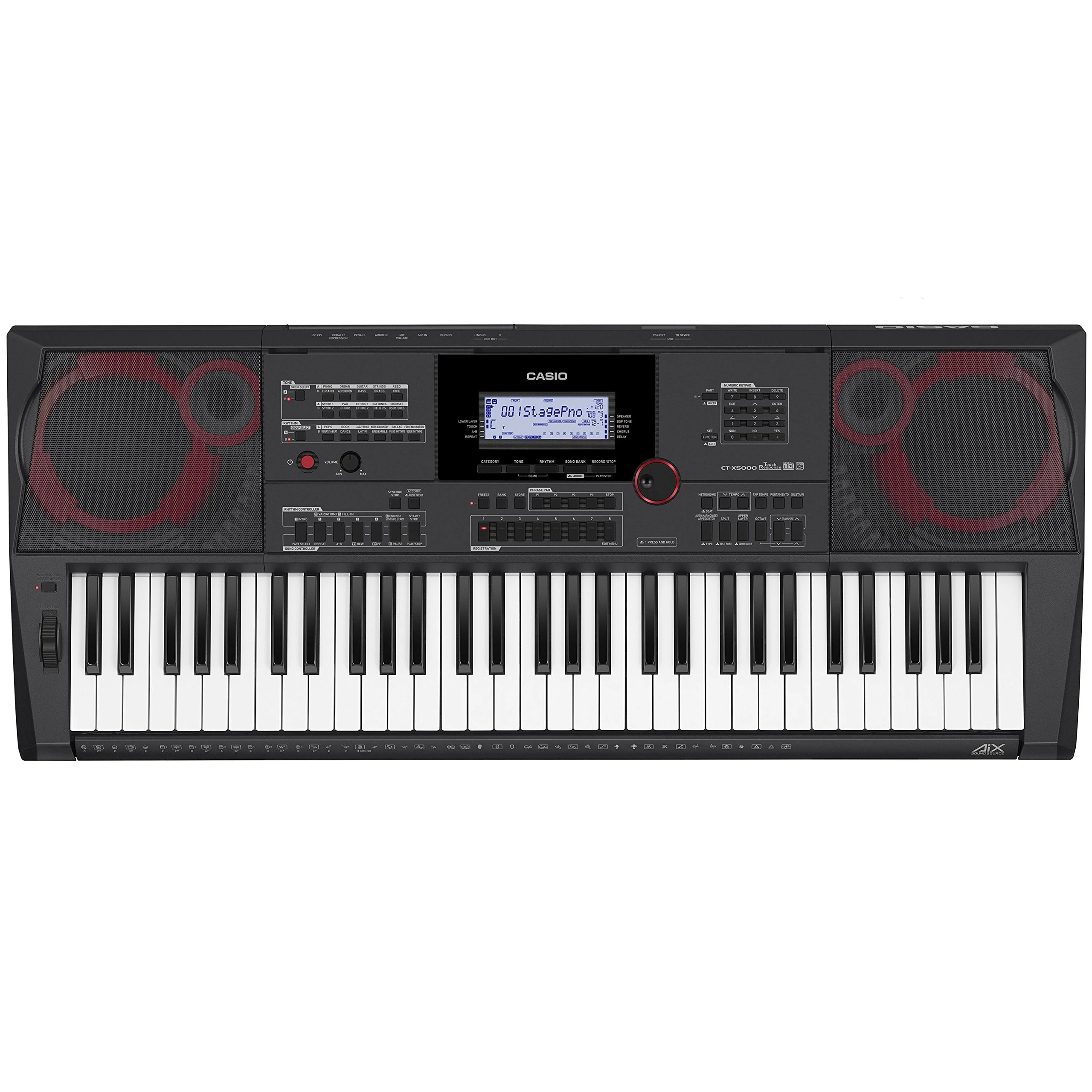 Casio CT-X5000 High Grade Keyboard with 61 Touch Response Keys - Black