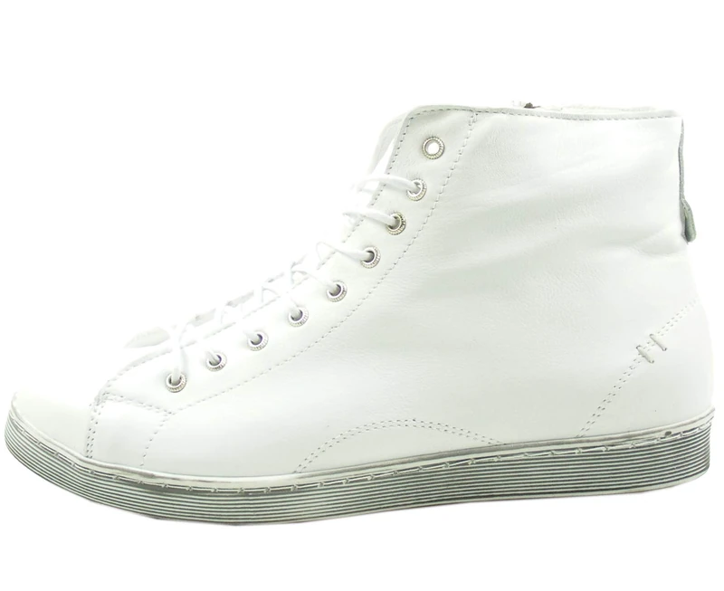 Andrea Conti Lace-Up Boots 0341500 High-Top Trainers Lace-Up Boots, White, 6 UK