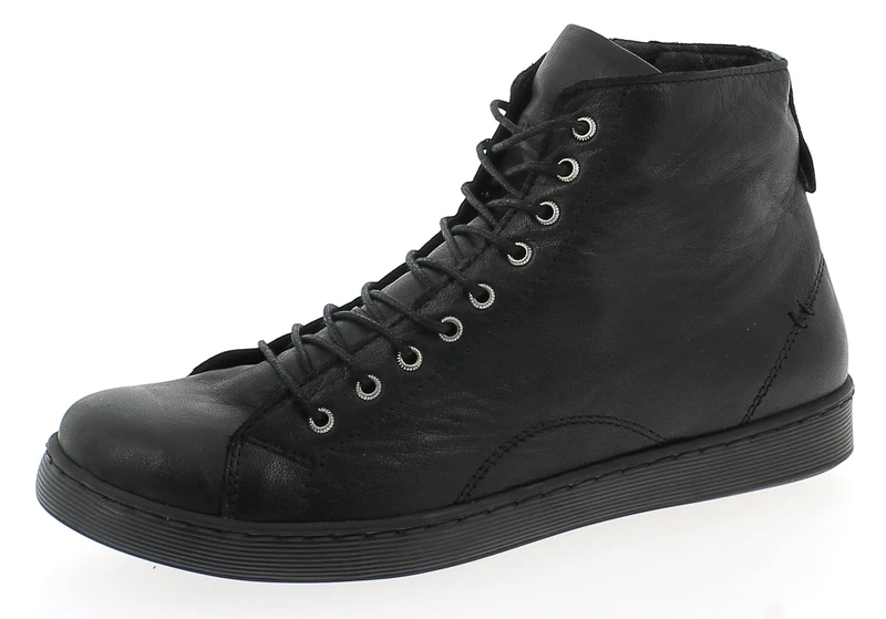 Andrea Conti Damen Schnürer, Sneaker, Schwarz,