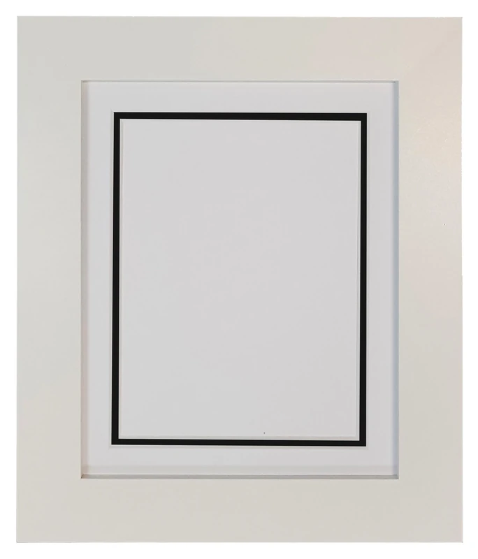 Metro White Photo Picture Poster Frame with White on Black Double Mount 40 x 30 for Image Size 30 x 20 inch