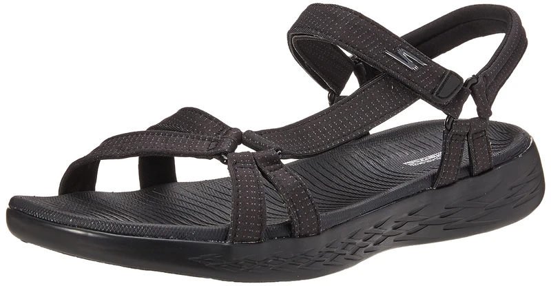 Skechers Women's On-The-go 600-Brilliancy Sport Sandal, Black, 4 UK