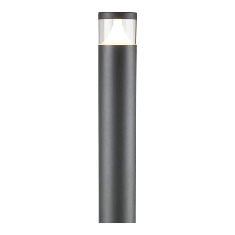 Knightsbridge GU10 Bollard, Stainless Steel, Black