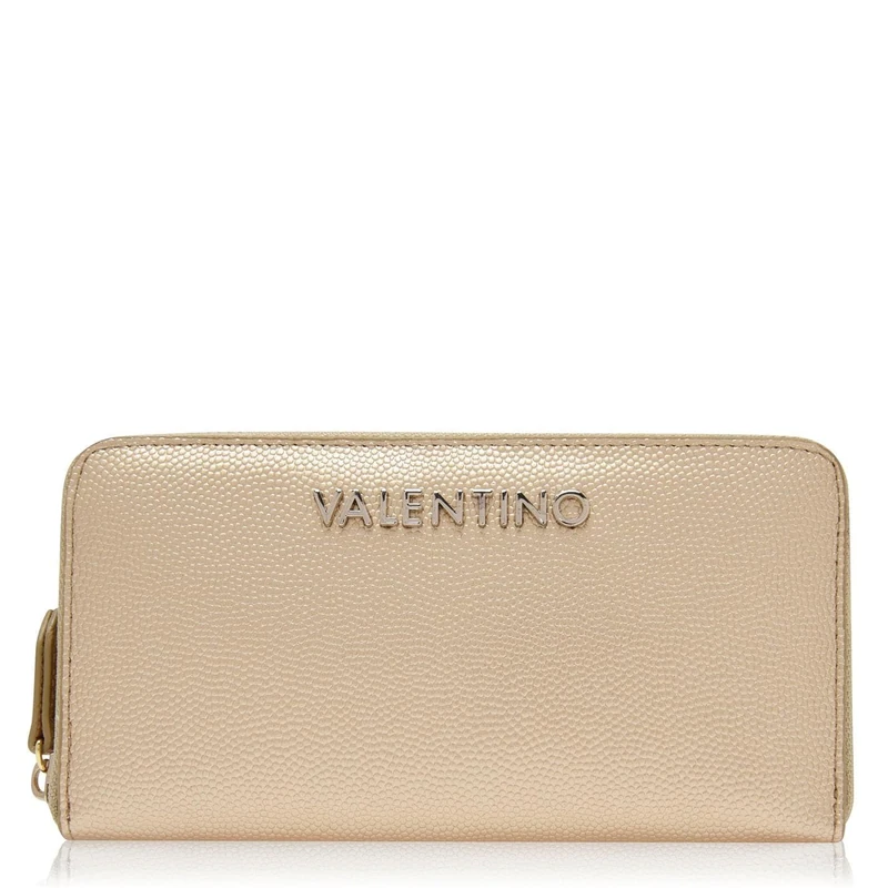 Valentino Purse Divina Zip Around Wallet Oro Gold-Coloured