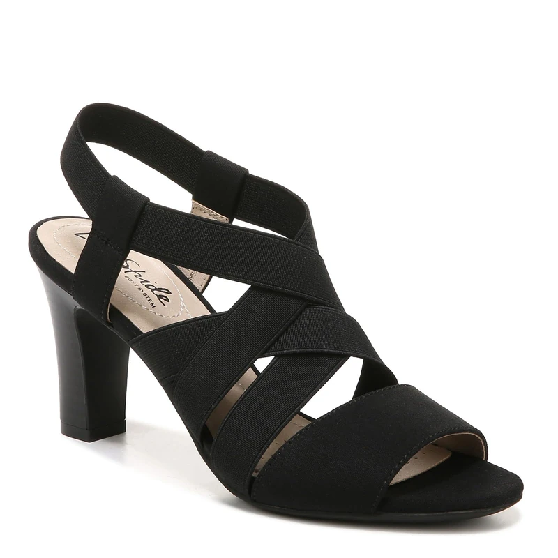 LifeStride Women's Charlotte Heeled Sandal, Black, 6 UK