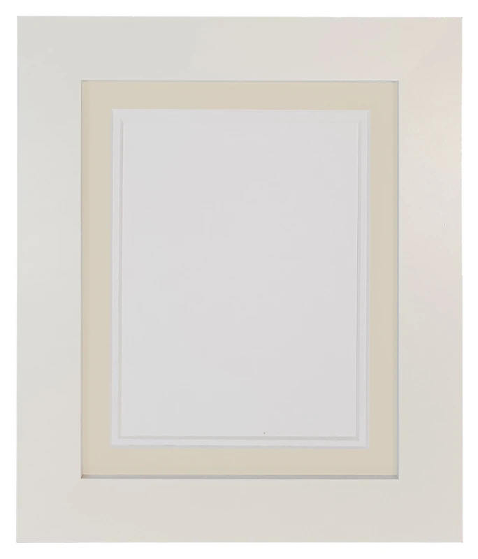 Metro White Photo Picture Poster Frame with Ivory on White Double Mount 30 x 24 inch for Image Size A2