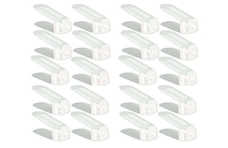 Shoe Slotz Space-Saving Storage Units in Ivory | As Seen on TV | No Assembly Required | Limited Edition Price Club Value Pack, 40 Piece Set - Image 1