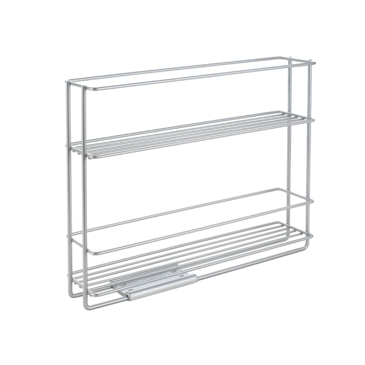 Metaltex In & Out Sliding Spice Rack – Kitchen Storage Rack for Seasonings and Condiments - Polytherm Metallic, 28 x 22 x 6 Centimeters