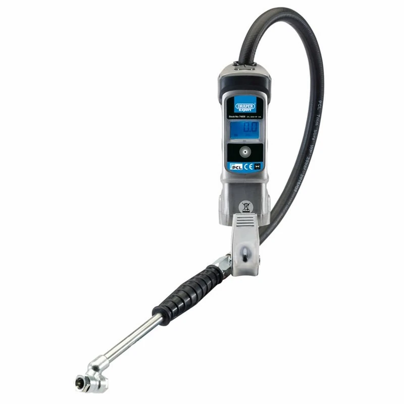 Draper 74839 digital gauge air line inflator with twin connectors