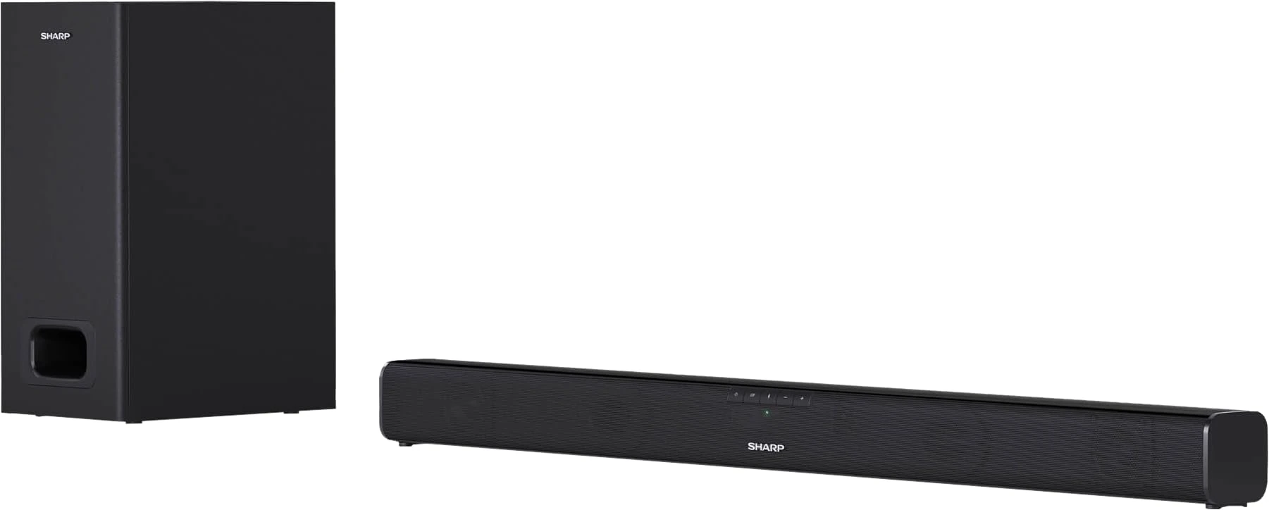Sharp Soundbar for TV HT-SBW110 2.1 Soundbar with Wired Subwoofer – Bluetooth, HDMI ARC/CEC, Optical, Aux – 180W Home Cinema TV Speaker System.