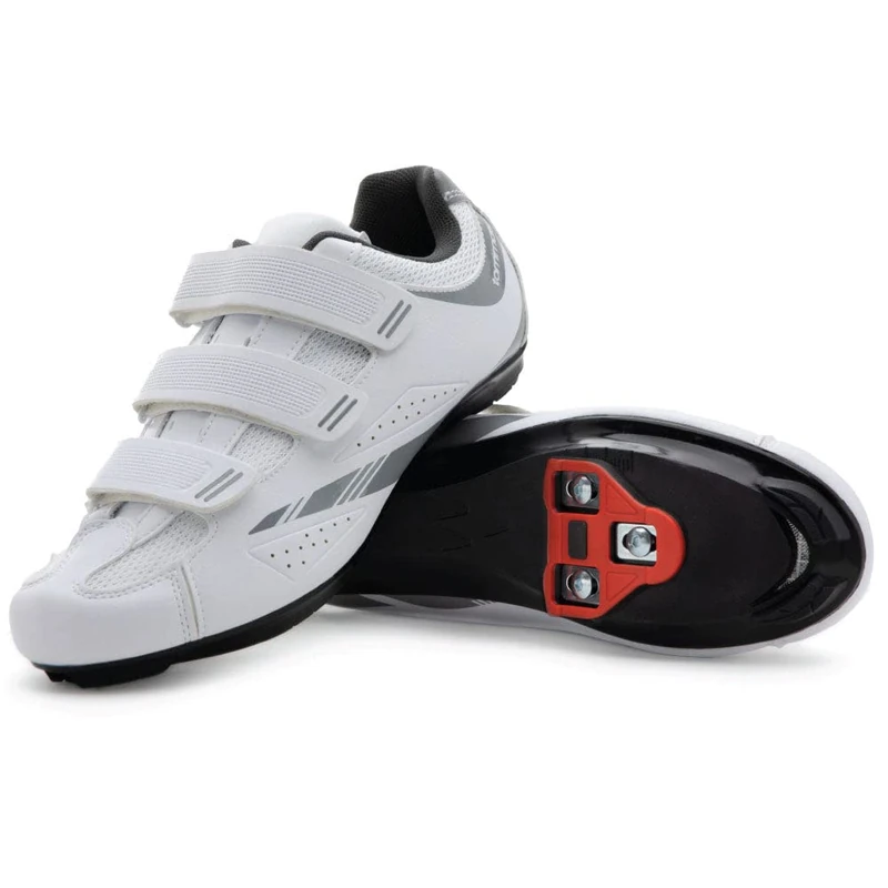 Tommaso Pista All-Purpose Ready to Ride Indoor Cycling Shoes Women Bundle - Comfortable, Breathable Cleats - Look Delta & SPD Compatible, White-Delta, 5.5 UK