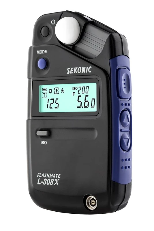 Sekonic FLASHMATE L-308X Photographers and Film Makers Exposure Meter - Black/Blue