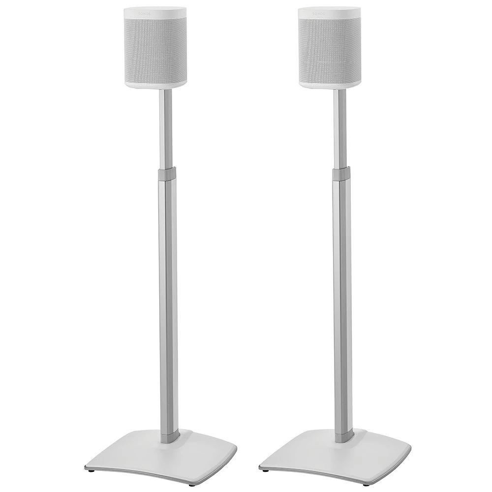 Sanus WSSA2-W2 Height Adjustable Wireless Speaker Stand in Pair for SONOS ONE PLAY: 1 and PLAY: 3 - White