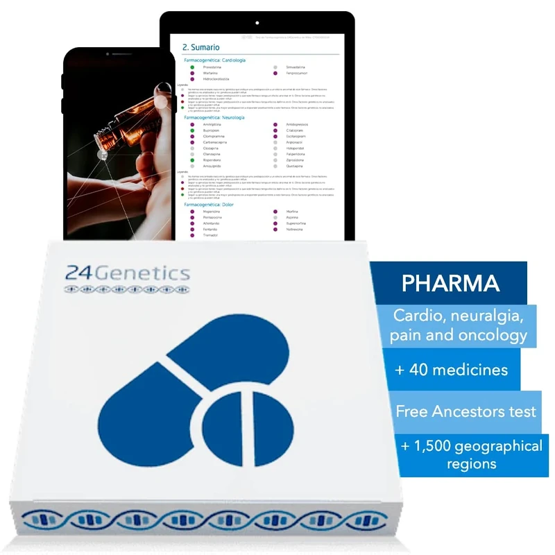 24Genetics PHARMACOGENOMICS: DNA Home Test for PGx Pharmacogenomics and Personalized Medicine. Includes at-Home Swab Kit