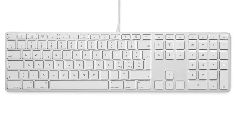 LMP USB Numeric Keyboard (ISO) - KB-1243, 110 Keys, 2 x USB Ports, Aluminium, Italian Layout
