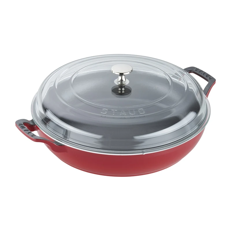 Staub 14813006 Braiser, Cast Iron, Cherry
