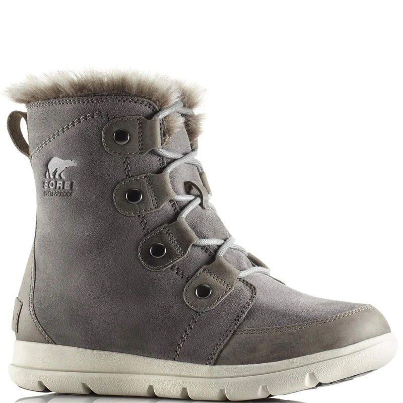 Sorel Women's Explorer Joan Waterproof Winter Boots, Grey Quarry X Black, 3.5 UK