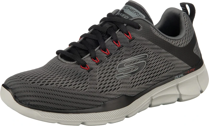 Skechers Men's 52927 Trainers, Charcoal Mesh/Pu/Black Trim, 11 UK