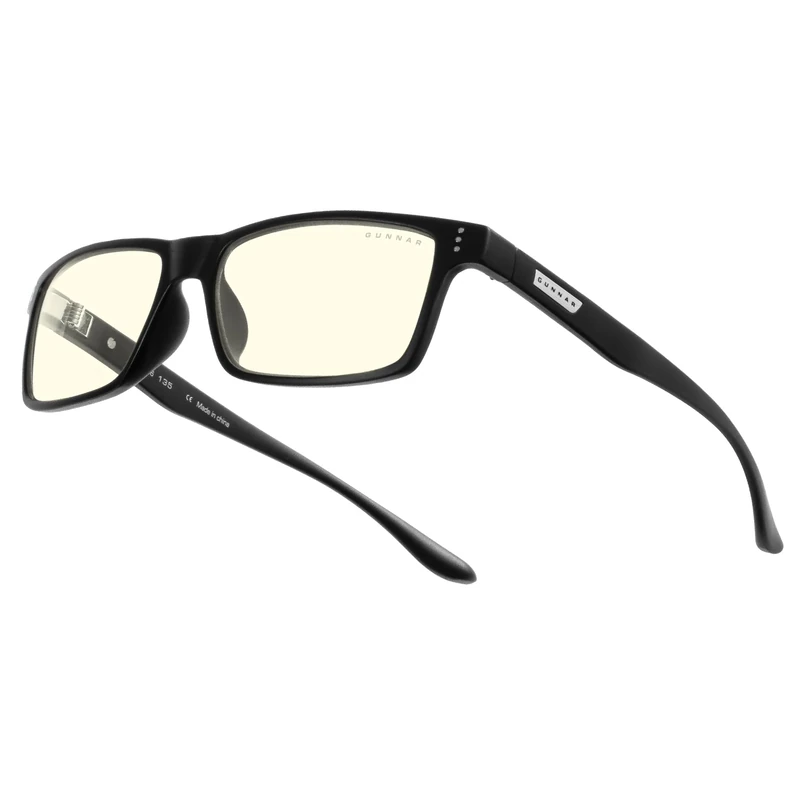 Gunnar Gaming and Computer Eyewear - Vertex, Frame Colour: Onyx, Clear Tint (98% Blue Light Protection & 100% UV Light) - Blue Light Blocking Glasses - Patented lens - Reduce eye strain & dryness - Image 1