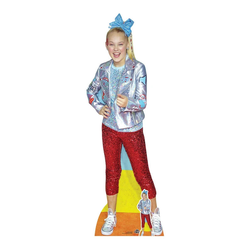 STAR CUTOUTS CS717 Jojo Siwa Life-size Cardboard Cut Out, Cardboard, Multi-Colour, 3 x 60 x 172 cm
