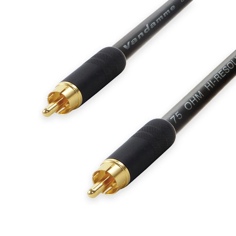 Premium Van Damme COAXIAL RCA to RCA Lead. 75ohm Coax Cable. CCTV Video SPDIF (20m, Black)