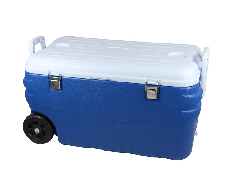 CAO 466 Camping Coolbox, Blue/White, 89 x 43.5 x 43.5 cm