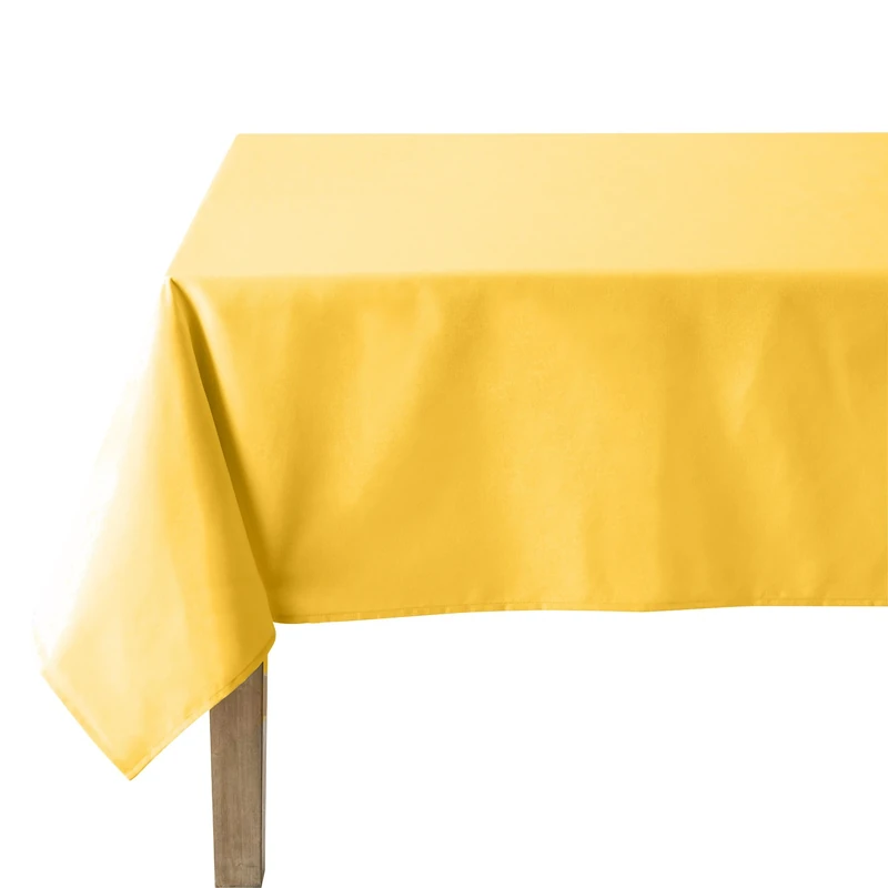 Coucke Rectangular Tablecloth Plain Cotton, Cotton, Curry, 300 x 180 cm