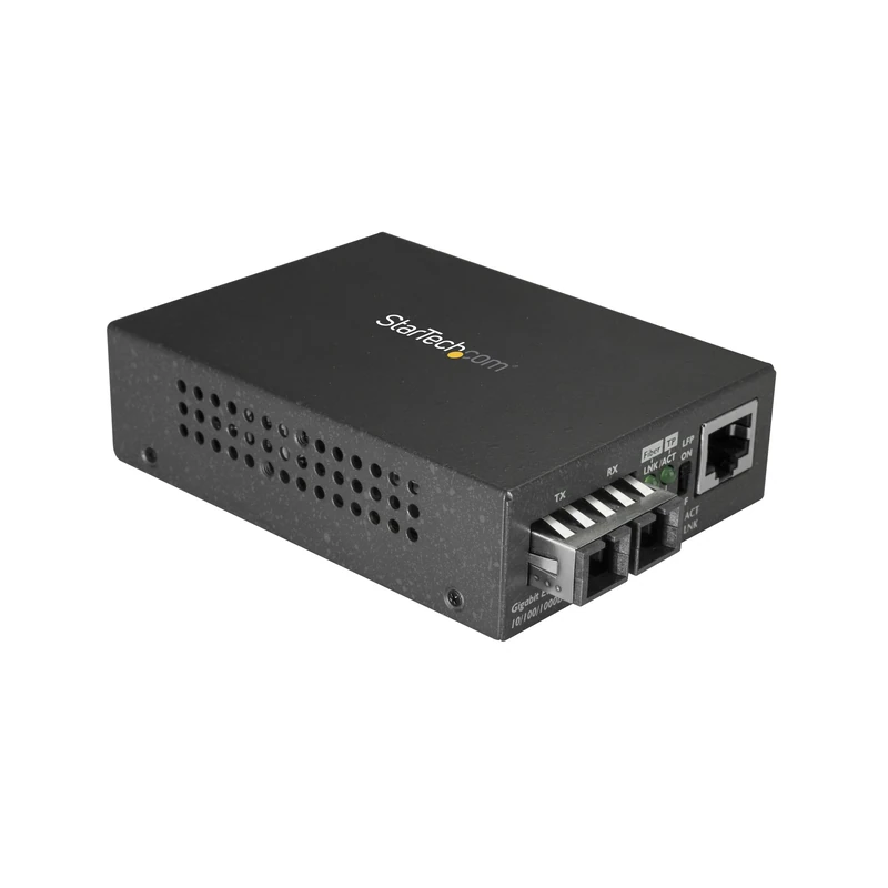 StarTech.com Multimode (MM) SC Fiber Media Converter for 10/100/1000 Network - 550m Range - Gigabit Ethernet - 850nm - Full Duplex (MCMGBSCMM055)