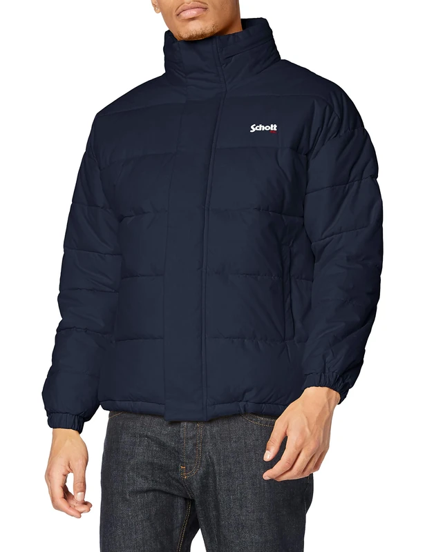 Schott NYC Men's Nebraska Jacket, Blue (Navy Navy), Small (Size: S)