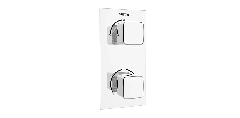 Bristan COB SHCVO C Cobalt Recessed Thermostatic Dual Control Shower Valve, Chrome