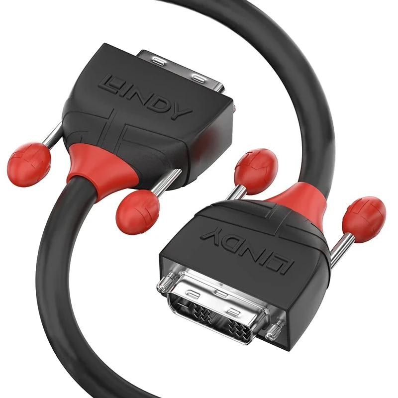 Lindy DVI-D Single Link Cable - Black Line Black, 10m