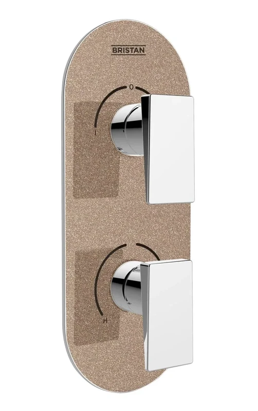 Bristan MSAI SHCDIV CR Metallix Sail Concealed Dual Control Valve and Diverter Copper Radiance, Chrome/Copper