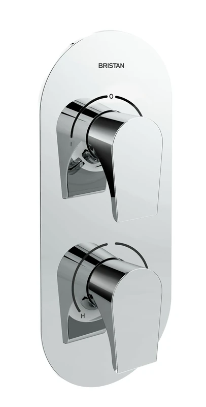 Bristan HOU SHCDIV C Hourglass Recessed Dual Control Shower Valve with Two Outlet Diverter, Chrome