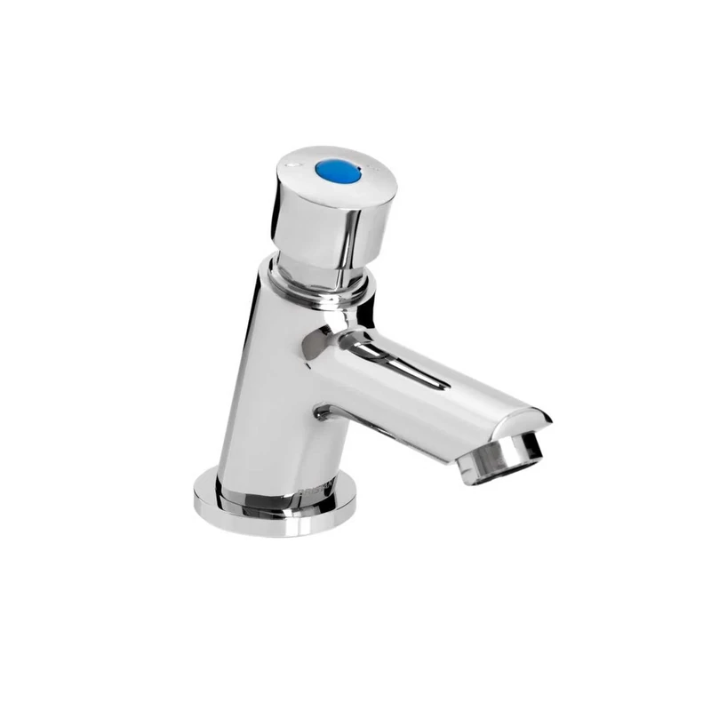 Bristan Z2 LUX 1/2 C Single Soft Touch Timed Flow Basin Tap, Chrome, Luxury Pillar