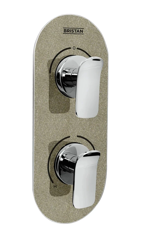 Bristan MALP SHCDIV CS Metallix Alp Concealed Dual Control Valve and Diverter Champagne Shimmer, Chrome/Champagne
