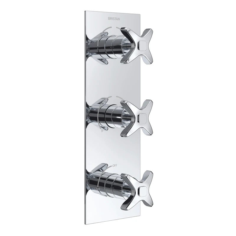 Bristan GLR SHC3DIV C Glorious Concealed Dual Control Valve and Diverter Plus Stopcock, Chrome - Image 1