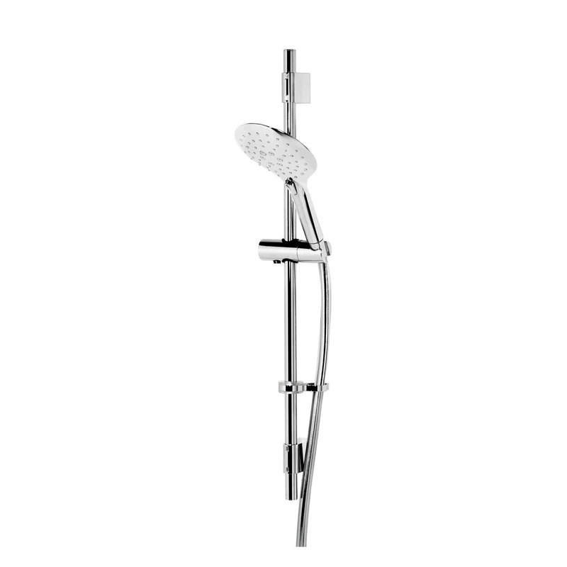 Bristan CAS KIT05 C Cascade Shower Kit with Large 3 Function Push Button Handset and Silver Hose, Chrome - Image 1
