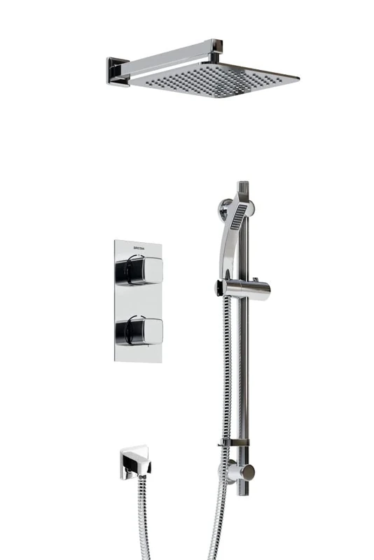 Bristan COBALT SHWR PK Complete Recessed Dual Control Shower Pack, Chrome