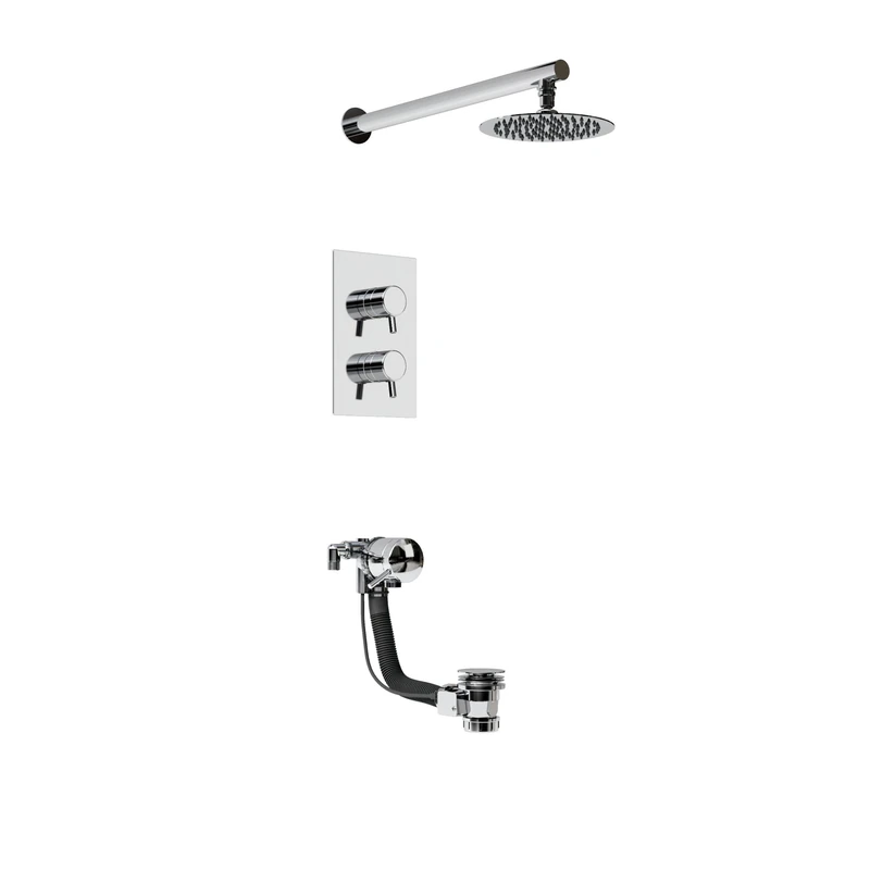 Bristan SHWR PK Complete Prism Recessed Dual Control Shower Pack, Chrome