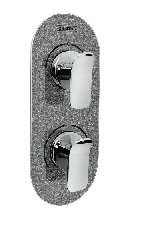 Bristan MALP SHCDIV GG Metallix Alp Concealed Dual Control Valve and Diverter Graphite Glisten, Chrome/Graphite