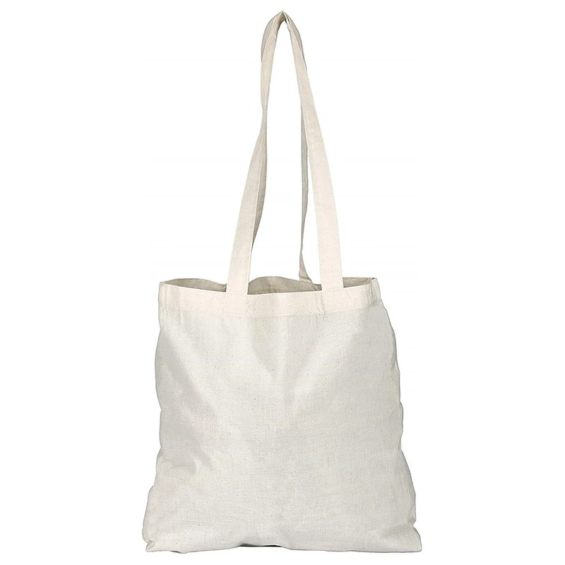 eBuyGB Pack of 50 Natural Cotton Shopping Tote Bags - Shoppers
