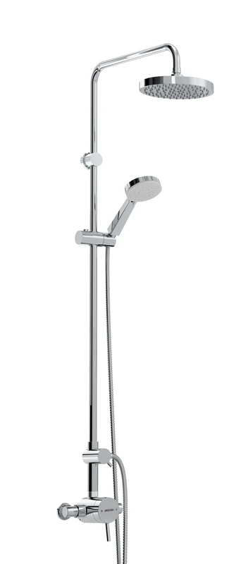 Bristan Prism Exposed Sequential Rigid Riser Kit with Adjustable Installation, Wall Mounted, Chrome Finish